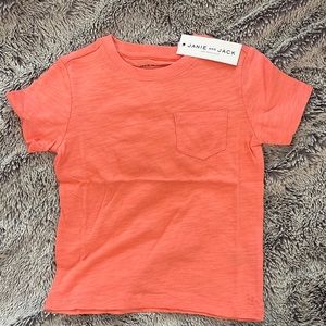 Janie and Jack Boy’s Salmon Pocket Tee - SIZE 3